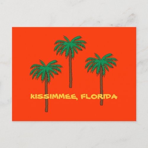 KISSIMMEE FLORIDA Palm Trees Postcard