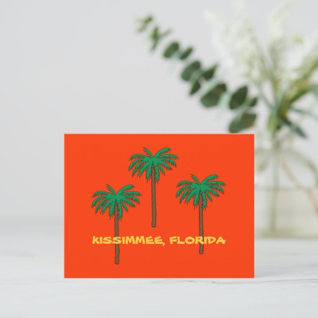 KISSIMMEE, FLORIDA Palm Trees Postcard (Standing Front)