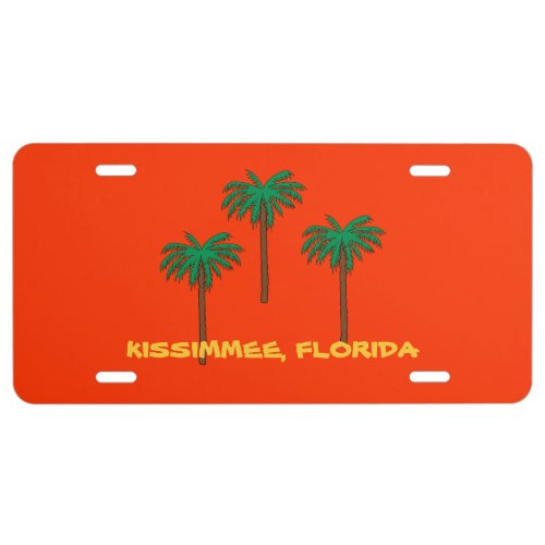 Kissimmee Florida tropical design License Plate