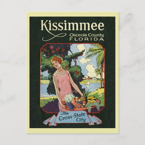 Kissimmee Florida Vintage tourist promotion Postcard