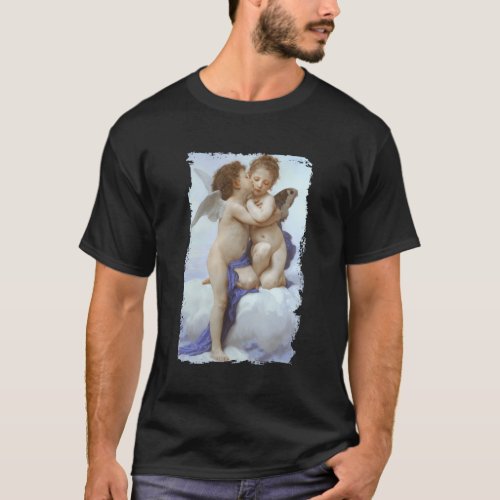 Kissing Angels First Kiss Painting Angel Kissing C T_Shirt