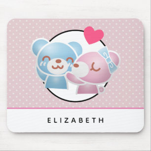 Kissing Bears Cute and Kawaii Mouse Pad