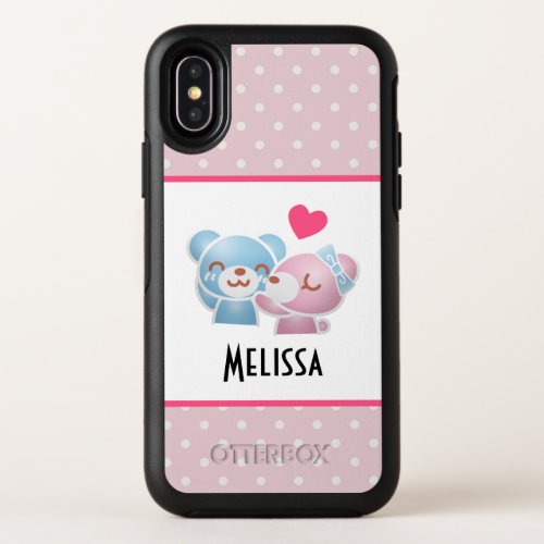 Kissing Bears Cute and Kawaii OtterBox Symmetry iPhone X Case