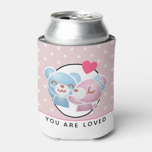 Kissing Bears Cute and Kawaii You are Loved Can Cooler