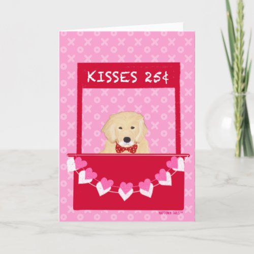 Kissing Booth Dog Valentines Day Card