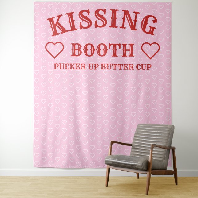 Kissing Booth Party Prop Photo Booth Backdrop (In Situ)