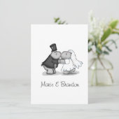 Kissing Bride & Groom Hippos Personalize (Standing Front)