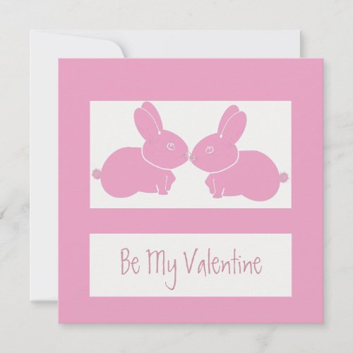 Kissing Bunnies Valentine Card