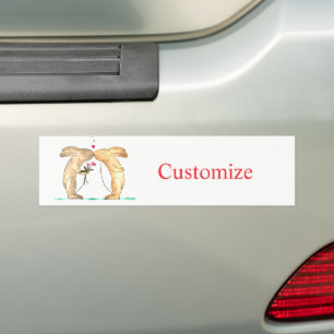 Kissing Bunny Couple Thunder_Cove Bumper Sticker