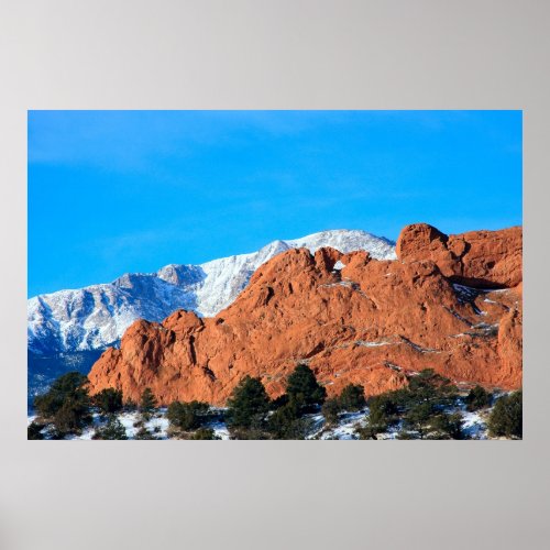 Kissing Camels in Garden of the Gods Park Poster