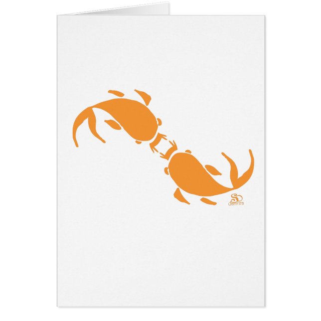 KISSING CARP. CARDS (Front)