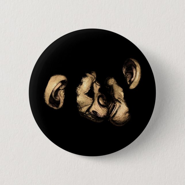kissing chimps button (Front)
