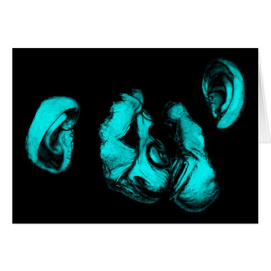 kissing chimps : neon turquoise (Front Horizontal)