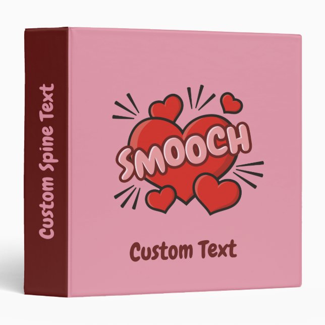 Kissing Comic Sound Effect 3 Ring Binder (Front/Spine)