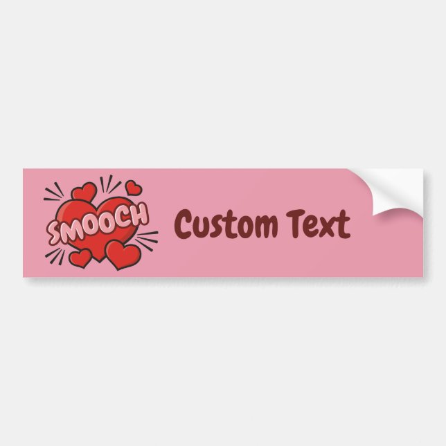 Kissing Comic Sound Effect Bumper Sticker (Front)