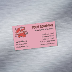 Kissing Comic Sound Effect Business Card Magnet