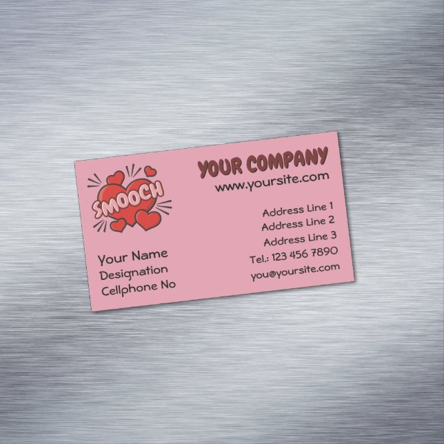 Kissing Comic Sound Effect Business Card Magnet (In Situ)