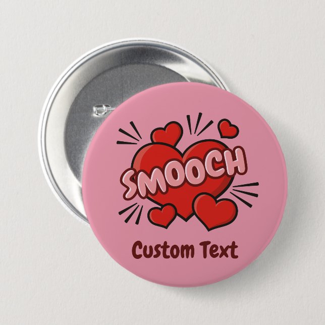 Kissing Comic Sound Effect Button (Front & Back)
