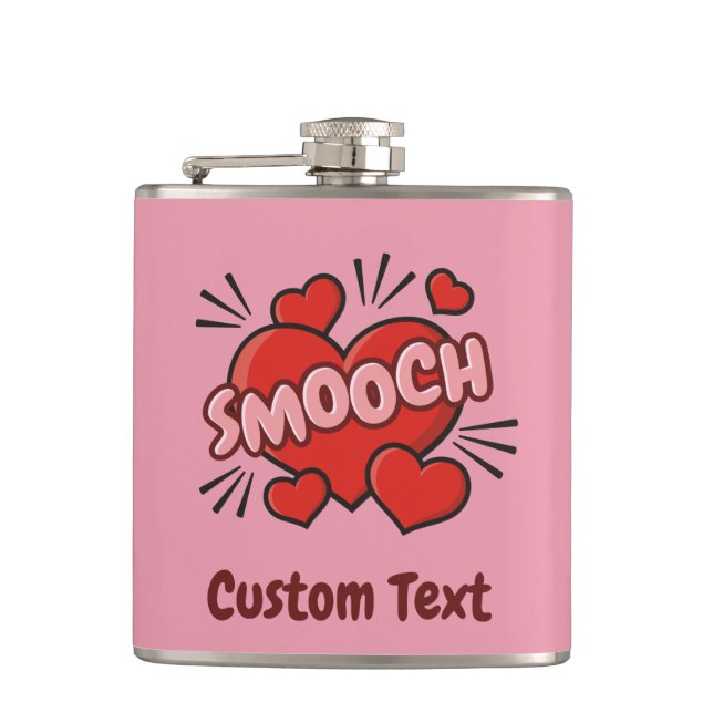 Kissing Comic Sound Effect Flask (Front)