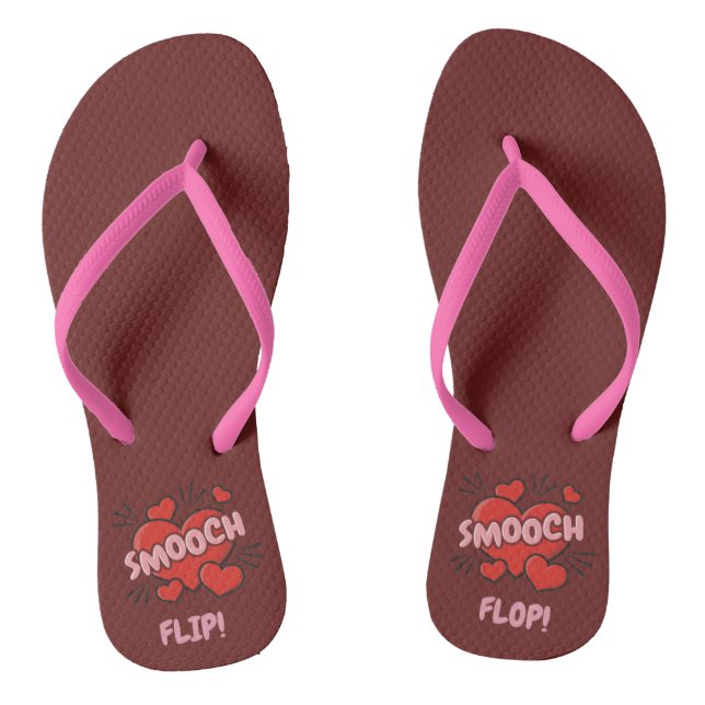 Kissing Comic Sound Effect Flip Flops (Footbed)