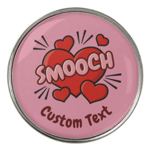 Kissing Comic Sound Effect Golf Ball Marker
