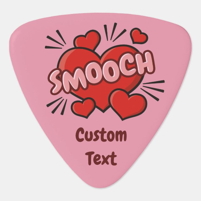Kissing Comic Sound Effect Guitar Pick (Front)