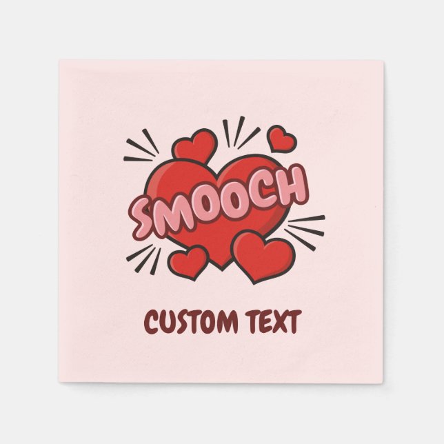 Kissing Comic Sound Effect Napkins (Front)