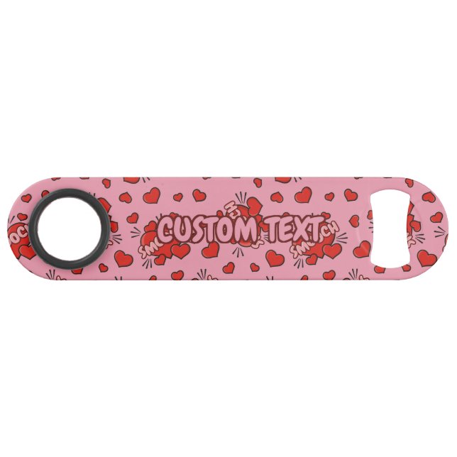 Kissing Comic Sound Effect Pattern Bar Key (Front (Horizontal))