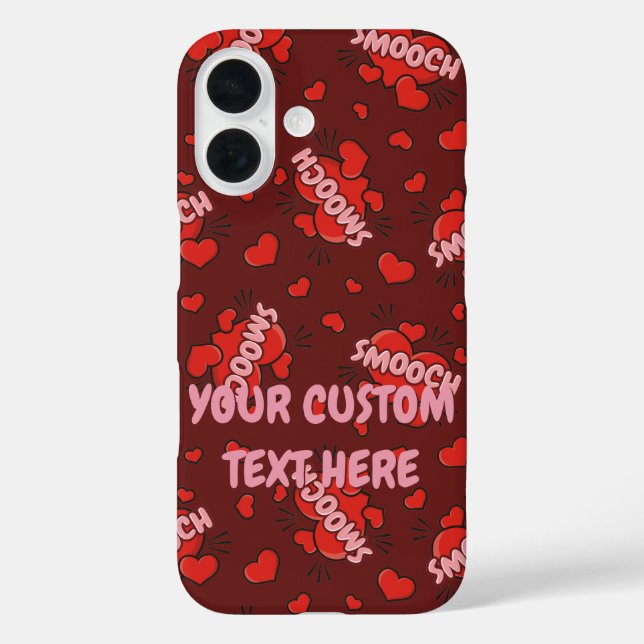 Kissing Comic Sound Effect Pattern Case-Mate iPhone Case (Back)