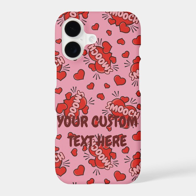Kissing Comic Sound Effect Pattern Case-Mate iPhone Case (Back)