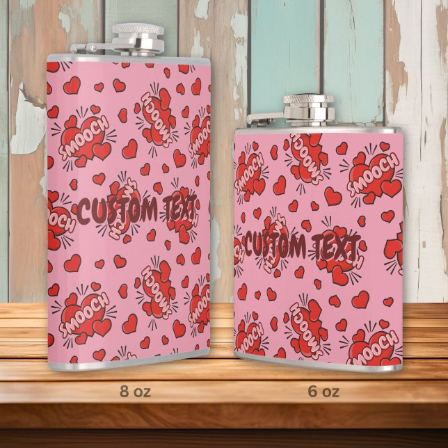 Kissing Comic Sound Effect Pattern Flask (Creator Uploaded)