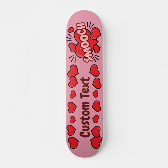 Kissing Comic Sound Effect Skateboard (Front)