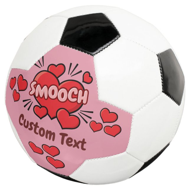 Kissing Comic Sound Effect Soccer Ball (Three Quarter)