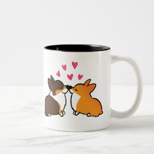 Kissing Corgis Mug   Corgi Kissing