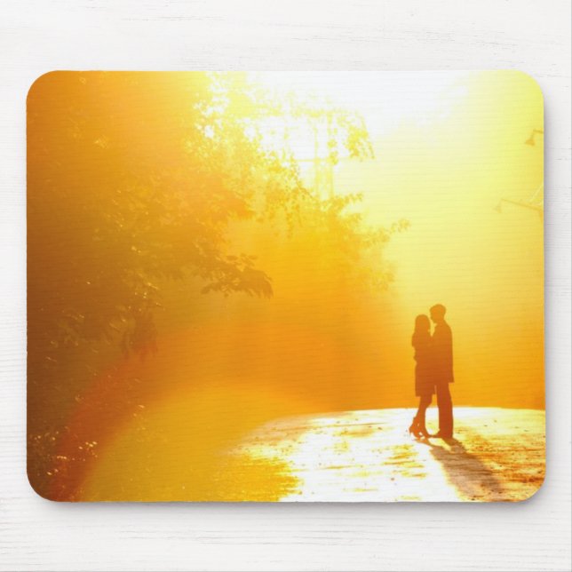 Kissing Couple in the Sunlight Mouse Pad (Front)