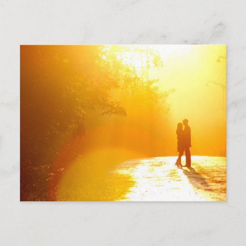 Kissing Couple in the Sunlight Postcard
