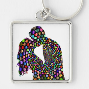 KISSING COUPLE KEYCHAIN