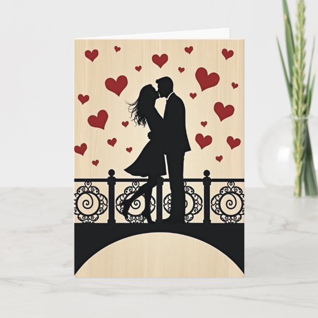 Kissing Couple Love Card (Front)