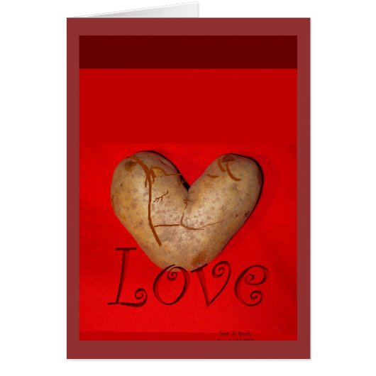 Kissing Couple Love Potato Cards (Front)