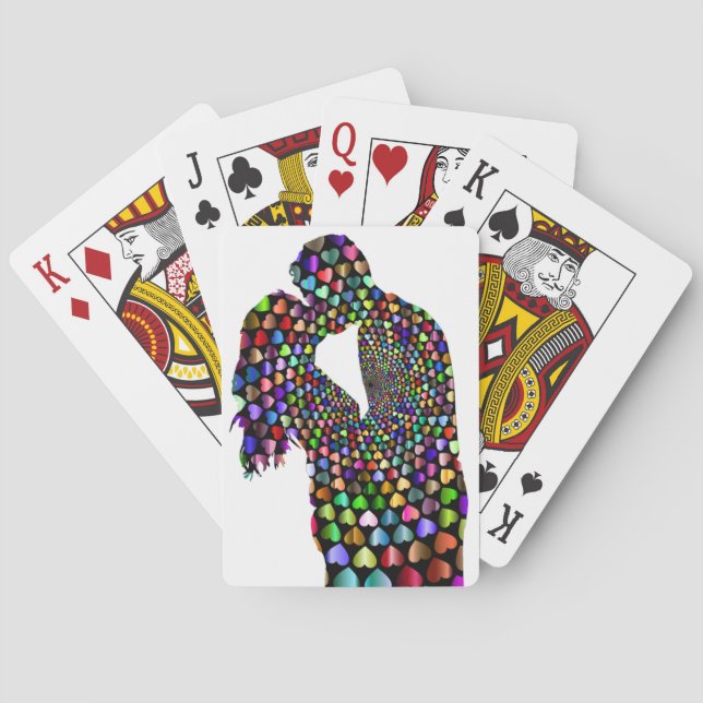 KISSING COUPLE POKER CARDS (Back)