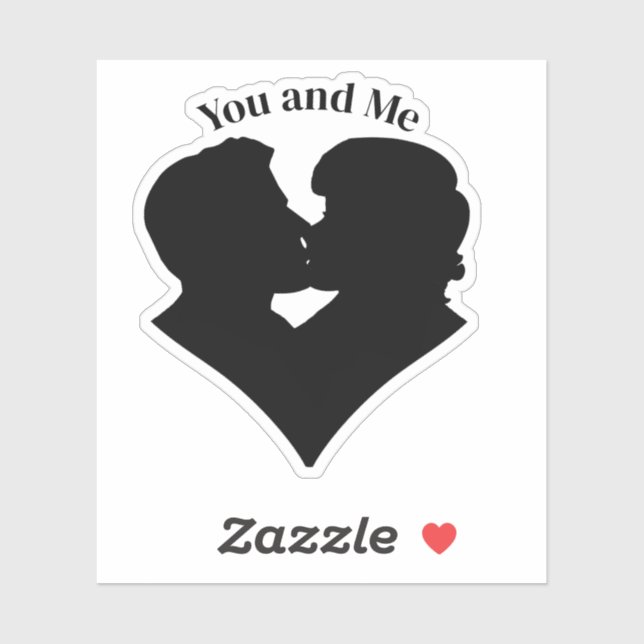 Kissing Couple Valentine's Day Sticker (Sheet)