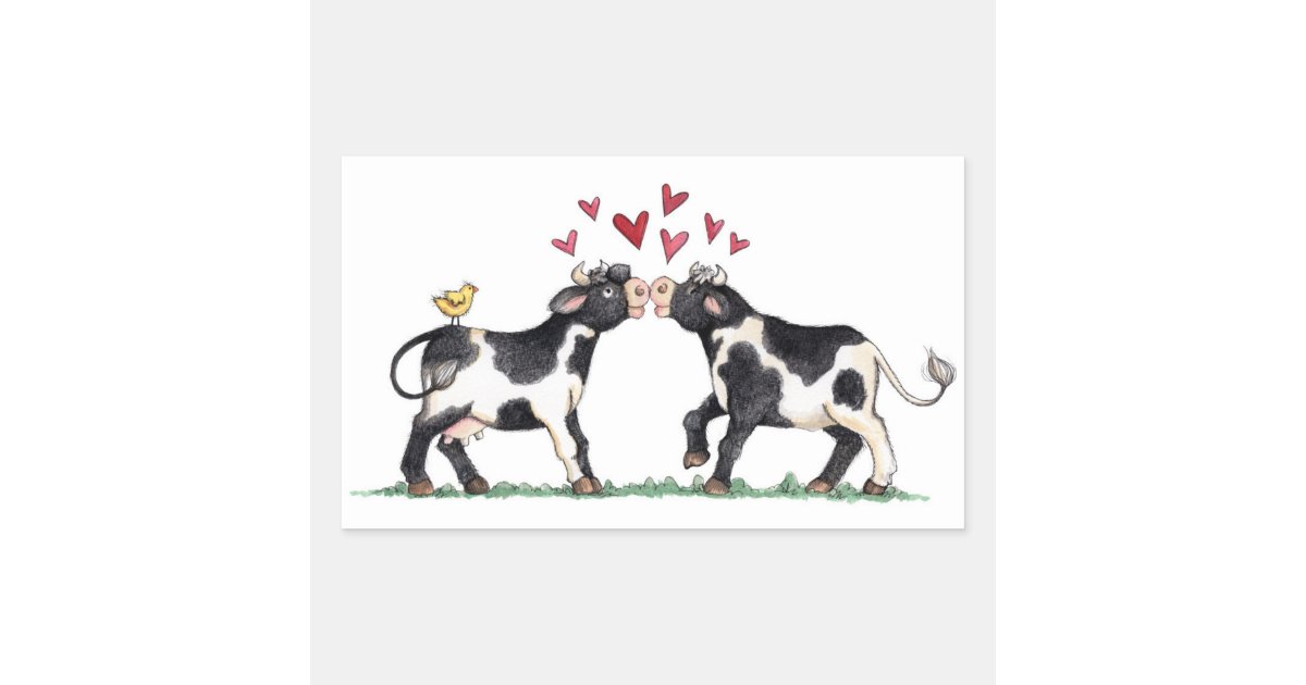 Cow Hearts Valentines stickers