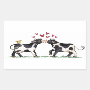 Kissing Cows - Stickers
