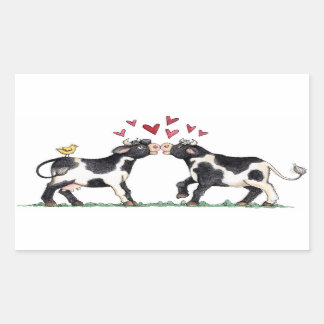 Kissing Cows - Stickers