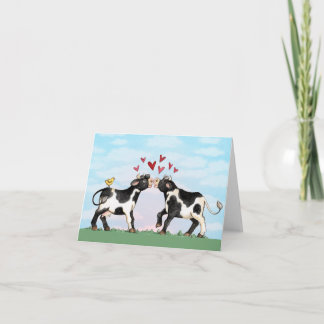Kissing Cows - Valentine Card