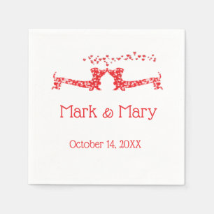 Kissing Dachshunds Napkins