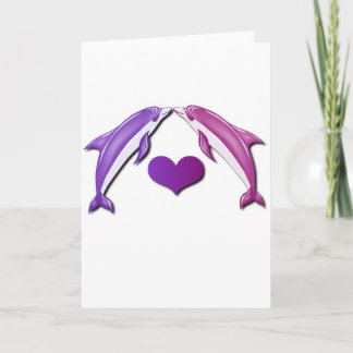 Kissing Dolphins Greeting Card