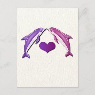 Kissing Dolphins Invitation