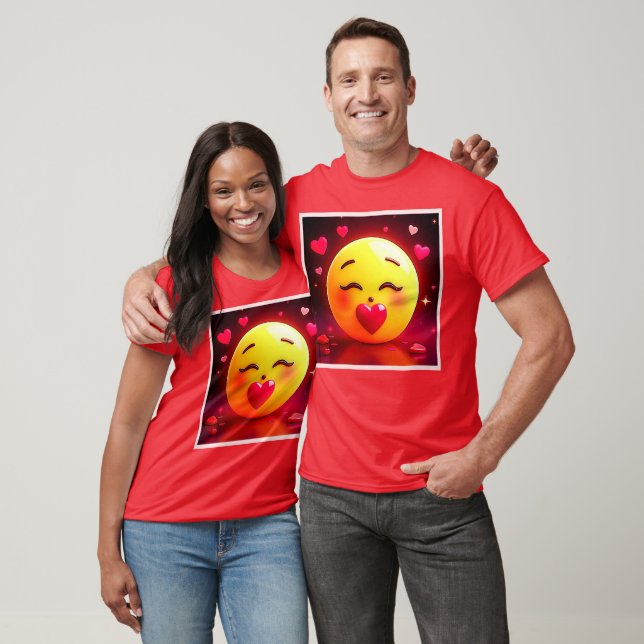 Kissing Emoji Blowing Hearts T-Shirt (Unisex)
