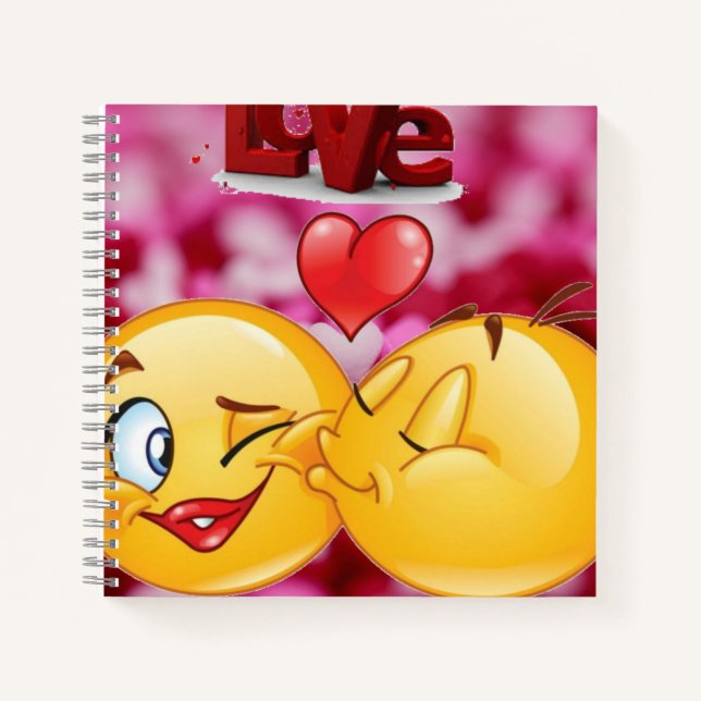 kissing emoji notebook (Front)